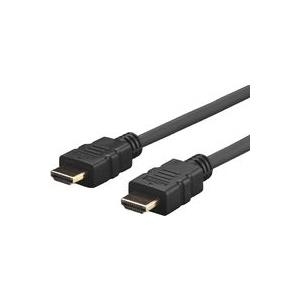 VivoLink Pro HDMI Slim - HDMI-Kabel - HDMI männlich zu HDMI männlich - 2 m - abgeschirmt - Schwarz - geformt von VivoLink