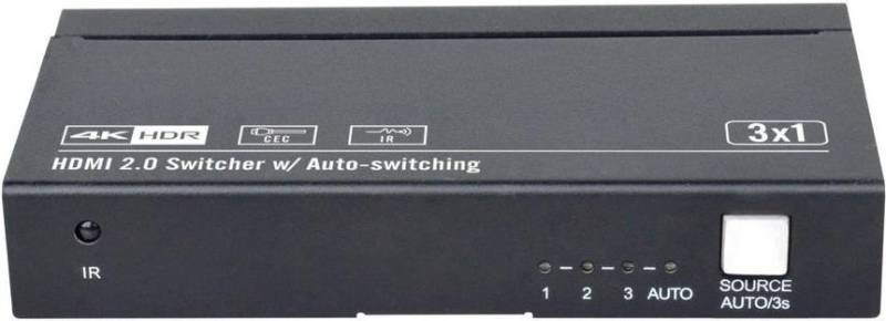 Vivolink HDMI switcher 3x1 4K@60Hz (VLSW131) von VivoLink
