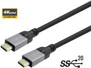 Vivolink PROUSBCMM5. Kabellänge: 5 m, Anschluss 1: USB C, Anschluss 2: USB C, USB-Version: USB 3.2 Gen 1 (3.1 Gen 1), Maximale Datenübertragungsrate: 20000 Mbit/s, Produktfarbe: Schwarz (PROUSBCMM5) von VivoLink