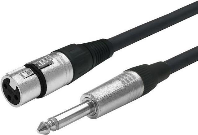 Vivolink XLR F to Mono Jack 6.35mm - Cable 3 meter Audio-Kabel 3 m Schwarz (PROAUDXLRFJACK3) von VivoLink