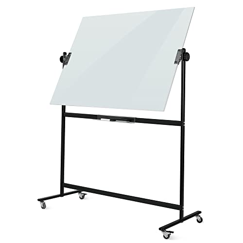 Vivol Design Glas Whiteboard auf Rollen - Beidseitig und Beschreibbar - Magnetisch und Rollbar (100x150) von Vivol