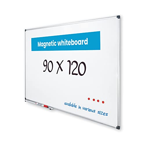 Vivol Eco Magnetic Whiteboard 90x120 | Aluminium Rahmen | Magnettafel Whiteboardwand Magnetwand | Stiftablage | 8 Größen | Magnetisch und Beschreibbar von Vivol