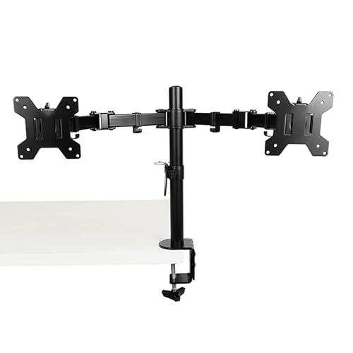 Vivol Monitor Halterung 2 Monitore - Universalhalterung für 2 Bildschirme (Schwarz) von Vivol