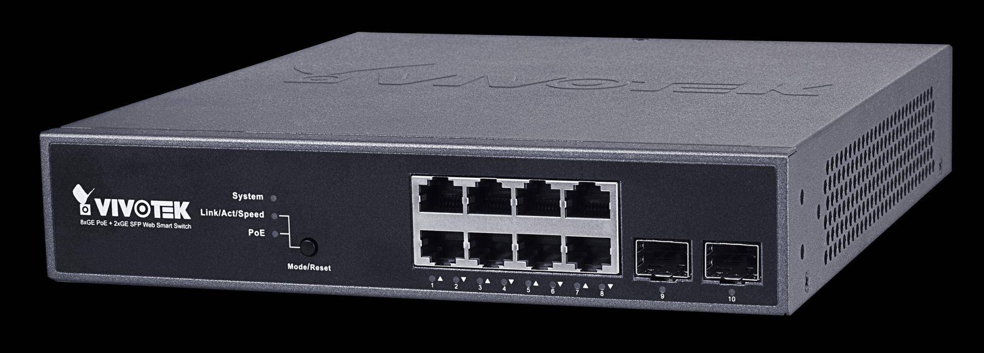 VIVOTEK AW-GEV-104B-130 PoE Switch 8xGE PoE + 2xGE SFP Web Smart (AW-GEV-104B-130) von Vivotek