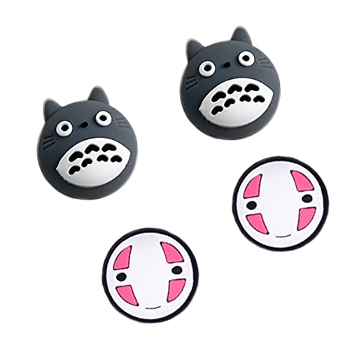 Viwind Switch Joystick Kappen Thumb Grips Kompatibel mit Nintendo Switch/OLED/Lite Controller Zubehör,4 Stück Silikon Analog Thumbstick Joy Con Grip(No Face A) von Viwind