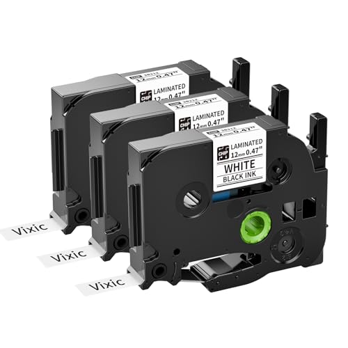 Vixic 3x TZe-231 Kompatibel mit Brother P-touch Bänder 12mm Weiß TZ Tape 12mm 0.47 TZe231 AZe231 P touch Schriftband für Brother Beschriftungsgerät Ptouch H105 1010 H107 1000 1005 1280 D400 1250 Vixic 3x TZe-231 Kompatibel mit Brother P-touch Bänder 12mm Weiß TZ Tape 12mm 0.47 TZe231 AZe231 P touch Schriftband für Brother Beschriftungsgerät Ptouch H105 1010 H107 1000 1005 1280 D400 1250 von Vixic