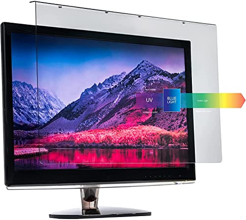 VizoBlueStop 23-24 Zoll Anti-Blaulichtfilter für Computer-Monitor Blaulicht Monitor Bildschirmschutz Panel (21,5 x 13 Zoll) Blockiert blaues Licht 380 bis 495 nm Passend für LCD, TV und PC, Mac von VizoBlueStop
