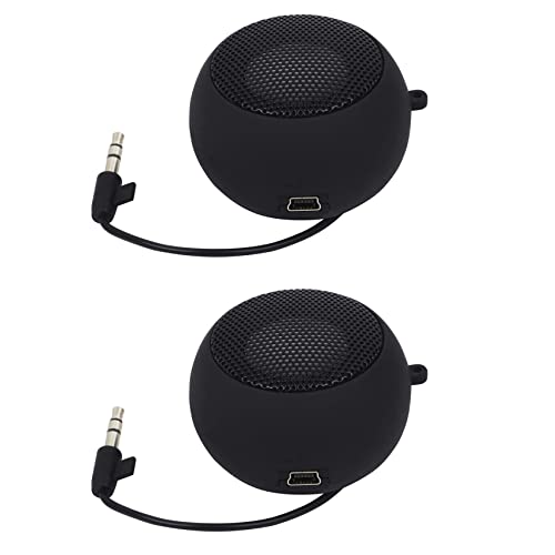 Vklopdsh 2X Mini Lautsprecher Tragbarer Wiederaufladbarer Lautsprecher mit Aux Eingang Kabel Gebundener 3,5 mm Kopfhörer Anschluss von Vklopdsh