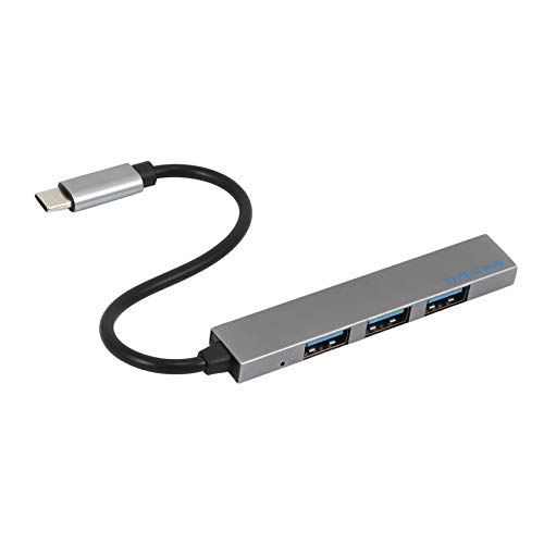 Vklopdsh 4 in 1 Hub USB Type-C USB-C Adapter mit 4 USB 3.1 Port für Pro T-809A grau von Vklopdsh