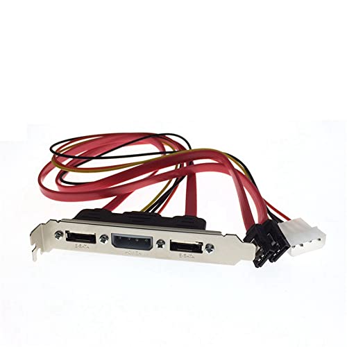 Vklopdsh PC DIY SATA zu ESATA und 4Pin IDE Molex Power PCI Bracket Schlitz Kabel Voll HöHe Profile für Externe Festplatte von Vklopdsh