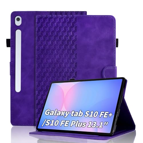 Hülle für Samsung Galaxy Tab S10 FE+ / S10 FE+ Plus 13 Zoll 2025 Tablet Schutzhülle Premium Ledertasche Folio Smart Case mit Auto Schlaf/Aufwach Kartensteckplatz für Galaxy Tab S10 FE+ Plus, Lila Hülle für Samsung Galaxy Tab S10 FE+ / S10 FE+ Plus 13 Zoll 2025 Tablet Schutzhülle Premium Ledertasche Folio Smart Case mit Auto Schlaf/Aufwach Kartensteckplatz für Galaxy Tab S10 FE+ Plus, Lila von Vkooer