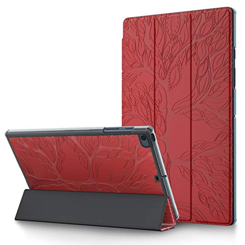 Hülle für iPad Mini 5 2019/ iPad Mini 4 Schutzhülle Leicht PU Leder Cover Case mit Auto Schlaf/Wach Funktion, Tablethülle für 7.9 Zoll iPad Mini 5./4. Generation Tablette, Rot von Vkooer