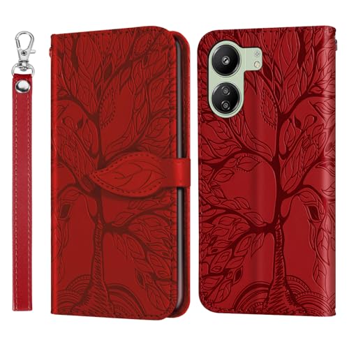 Vkooer Handyhülle für Xiaomi Redmi 13C / Xiaomi Poco C65 PU Leder Klapp Schutzhülle Flip Case Brieftasche Hülle Magnetisch Handytasche mit Standfunktion Kartenfächer für Xiaomi Redmi 13C - Rot Vkooer Handyhülle für Xiaomi Redmi 13C / Xiaomi Poco C65 PU Leder Klapp Schutzhülle Flip Case Brieftasche Hülle Magnetisch Handytasche mit Standfunktion Kartenfächer für Xiaomi Redmi 13C - Rot von Vkooer