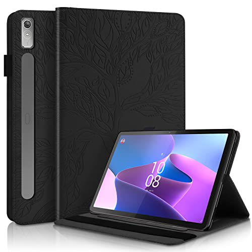 Vkooer Hülle für Lenovo Tab P11 Pro 2nd 2022/ Pad Pro 2022 (11,2 Zoll) PU Leder Schutzhülle Folio Flip Case Tablethülle mit Standfunktion Kartentasche Stifthalter, Schwarz von Vkooer