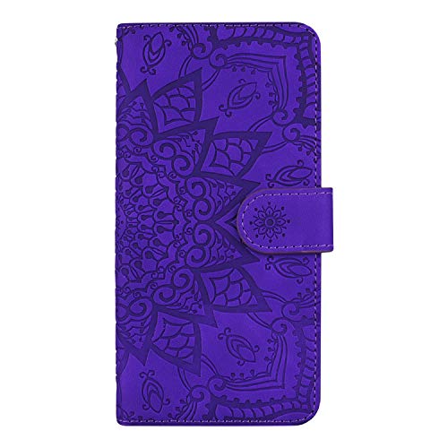 Vkooer Hülle für Samsung Galaxy A04s / A04 4G, Galaxy A13 4/5G Handyhülle PU Leder Schutzhülle Flip Brieftasche Mandala Case Cover mit Tasche Magnetische Klapphülle für Samsung A04s, Violett von Vkooer