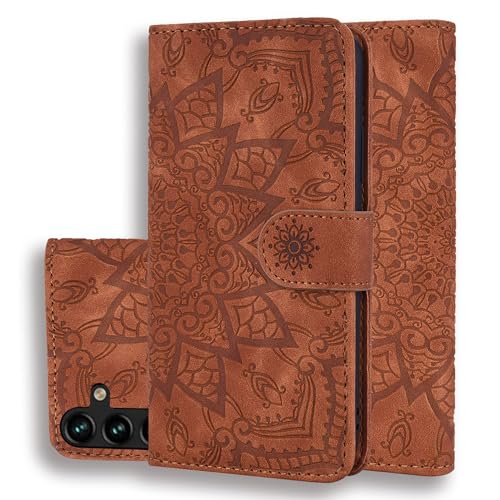 Vkooer Hülle für Samsung Galaxy A15 5G/ A15 4G Handyhülle PU Leder Schutzhülle Flip Brieftasche Mandala Case Phone Cover mit Tasche Standfunction Magnetische Klapphülle für Samsung A15, Braun Vkooer Hülle für Samsung Galaxy A15 5G/ A15 4G Handyhülle PU Leder Schutzhülle Flip Brieftasche Mandala Case Phone Cover mit Tasche Standfunction Magnetische Klapphülle für Samsung A15, Braun von Vkooer