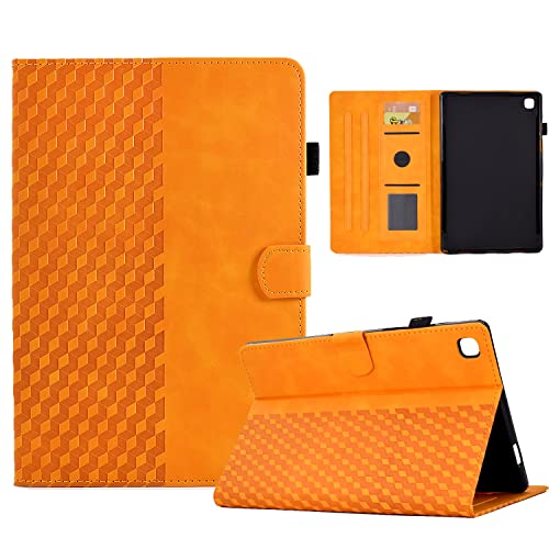 Vkooer Hülle für Samsung Galaxy Tab A7 Lite 8,7 Zoll 2021 Schutzhülle SM-T220 / T225 PU Leder Folio Tasche Cover Case Würfel mit Standfunktion Kartentasche, Orange von Vkooer
