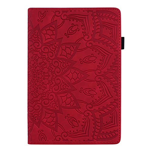 Vkooer Hülle für Samsung Galaxy Tab S9 Plus Tablette Schutzhülle [Auto Schlaf/Wach Funktion] Book Cover Tasche Case für Galaxy Tab S9 Plus 12.4 Zoll 2023 Rot von Vkooer