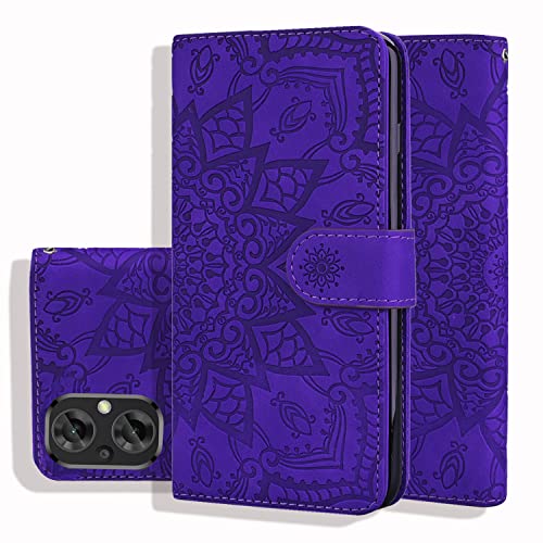 Vkooer Hülle für Xiaomi Poco M5 / Poco M4 (5G) / Redmi Note 11E Handyhülle PU Leder Schutzhülle Klapphülle Flip Brieftasche Case Cover mit Tasche Magnetschnalle Standfunktion, Violett von Vkooer