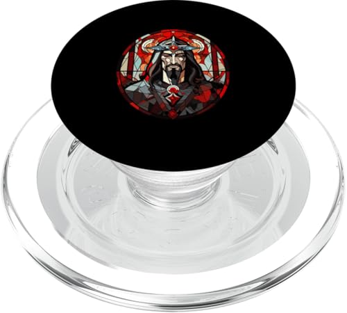 Vlad der Pfähler Buntglas PopSockets PopGrip für MagSafe von Vlad The Impaler Art Style Designs For Historians