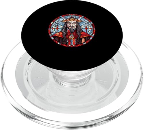 Vlad der Pfähler Buntglas PopSockets PopGrip für MagSafe von Vlad The Impaler Art Style Designs For Historians
