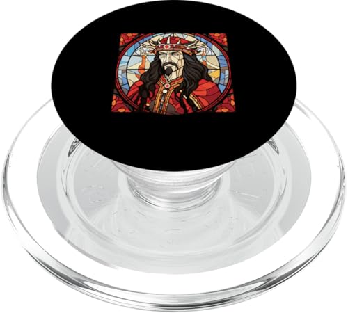 Vlad der Pfähler Buntglas PopSockets PopGrip für MagSafe von Vlad The Impaler Art Style Designs For Historians
