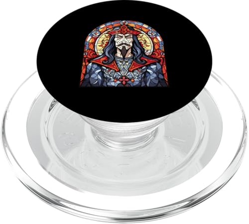 Vlad der Pfähler Buntglas PopSockets PopGrip für MagSafe von Vlad The Impaler Art Style Designs For Historians