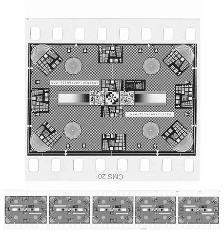 Scannen Sie Film Sharp mit Vlads Focus Checker.35mm Hochauflösende Kalibrierungszieldiagramm für Kamera-Scaning.Entdecken Sie das volle Potenzial Ihres Objektivs - Schärfe und Auflösung.Frames per von Vlads Test Target