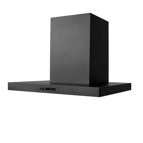 VLANO LEVEL 60 Wandhaube, 60 cm, 4 Geschwindigkeitsstufen, 634 m³/h, Turbo Stufe, LED-Beleuchtung, Fernbedienung, Sensorsteuerung, EEK: A, Block Dunstabzugshaube schwarz oder inox (schwarz) von Vlano