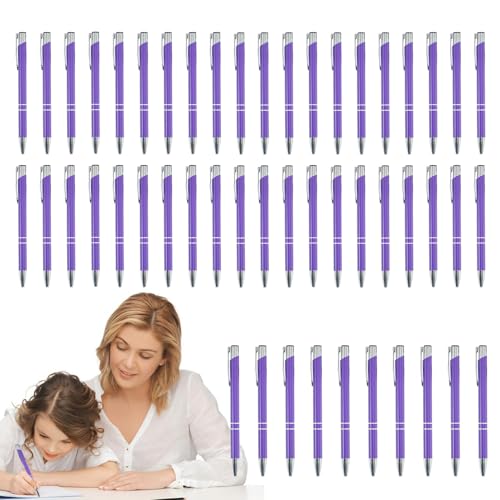 Vllold Professioneller Stift | 50 x Metall-Klickstift | Multifunktionaler Schreibstift mit silbernem Clip | Modisches Schreibwaren für Studenten, Lehrer, Profis, Meeting, Hochzeitsjournaling Vllold Professioneller Stift | 50 x Metall-Klickstift | Multifunktionaler Schreibstift mit silbernem Clip | Modisches Schreibwaren für Studenten, Lehrer, Profis, Meeting, Hochzeitsjournaling von Vllold