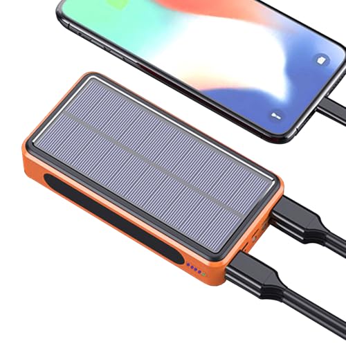 Vllold Solarpanel-Powerbank, Smartphone-Solarpanel-Powerbank, 20.000 mAh Akku, unterstützt 4 Elektronikgeräte für Erwachsene, Teenager, Männer, Frauen, Studenten, Pendeln von Vllold