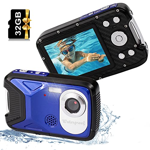 Digitalkamera mit SD-Karte, Vmotal Kamera 30MP/1080P FHD/2.8" Bildschirm/5 Meter unter Wasser/Upgrated GD8026 Mini Wasserdicht Kamera für Kinder/Kinder/Jugendliche/Studenten/Anfänger von Vmotal