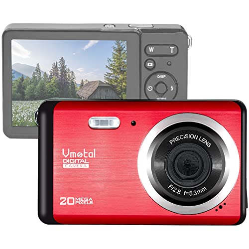 GDC80X2 Kompakte Digitalkamera / 20 MP/FHD Kompaktkamera / 8X Digitalzoom / 2,8" TFT LCD Bildschirm Kamera für Kinder/Anfänger/ältere Menschen Geschenk (Rot) von Vmotal