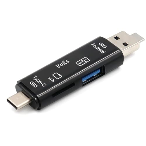 VoKs 5 in 1 USB 3.0 Typ-C Leser SD Kartenleser OTG Adapter Micro Speicherkarten USB-C iPhone von VoKs