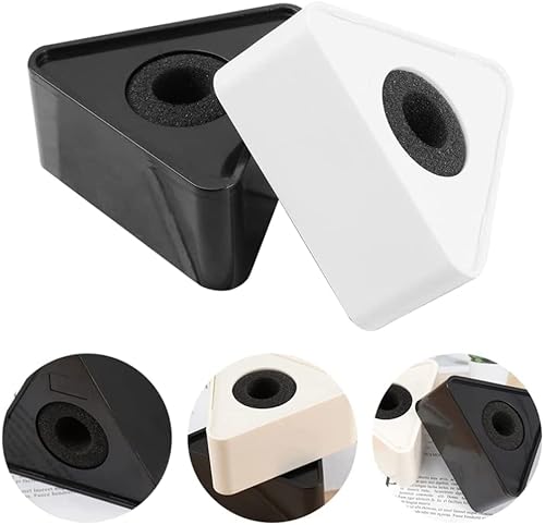 Voarge 2 x Mikrofonstation, dreieckig, quadratisch, Flaggenstation, für Karaoke-Bühne, Handheld, Mikrofon (schwarz) von Voarge