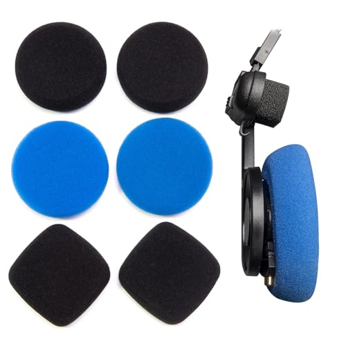 3 Paar dicke Ohrpolster aus Schaumstoff für Koss Porta Pro PP KSC35 KSC75 KSC55 Kopfhörer Schwarz Quadratisch Rund Blau Rot Gelb Voarmaks (Blauschwarz Set) von Voarmaks