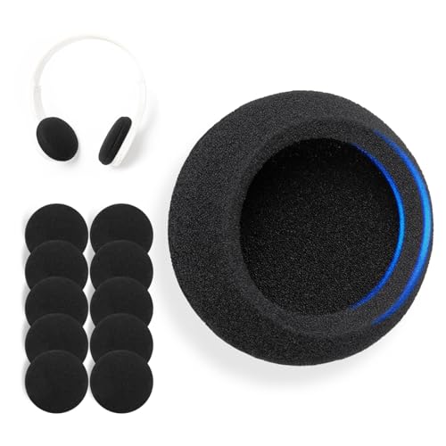Voarmaks Universal Foam Ear Pads Cushion 65mm,2.56", 5Pairs Premium 4-5mm Thickness High Density Foam Headphone Earpads for Music, Gaming, Office & Call Center Headsets von Voarmaks