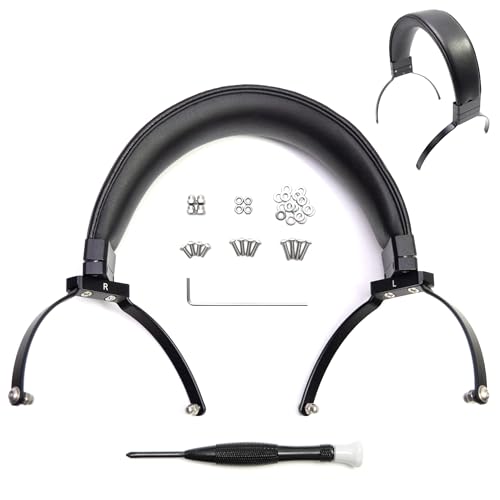 Voarmaks Kopfband aus echtem Leder, Vollmetall, kompatibel mit Beyerdynamic DT700, DT770, DT880, DT900, DT990, DT1990, DT1770, DT860, T5 Amiron Kopfhörer-Ersatz-Kopfbandreparatur von Voarmaks