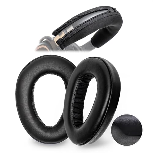 Voarmaks Lammfell Ohrpolster Kissen Stirnband Schutzhülle Refresh Kit kompatibel mit Sennheiser PXC480 PXC550, PXC 550-II, MB660 UC, MB 660 MC Kopfhörer Ersatz Ohrpolster von Voarmaks