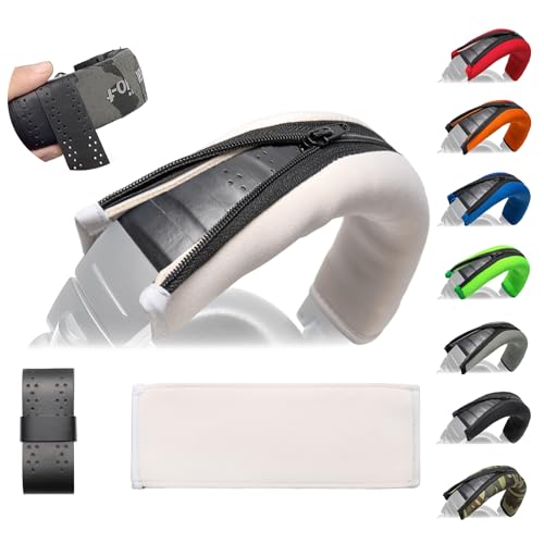 Voarmaks M50X Kopfbandabdeckung, doppellagiges Neopren-Kopfbandkissen, kompatibel mit Audio Technica ATH M50 M50X M50XBT M50S M40X M40 M30 M Serie Kopfhörer – Kopfbandschutz, Weiß von Voarmaks