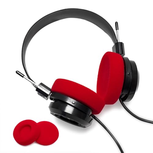 Voarmaks Ohrpolster aus Schaumstoff, kompatibel mit Sennheiser HD414 Grado SR60 SR60i SR80 SR80i SR80e SR125 SR225 SR325 SR SRI RS Serie PS1000 GS1000 Kopfhörer (rot) von Voarmaks