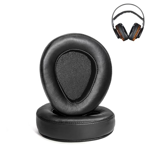 Voarmaks Schaffell Echt Leder Ohrpolster Kissen Kompatibel mit AudioQuest Aq Nighthawk Kopfhörer (Schaffellleder) von Voarmaks