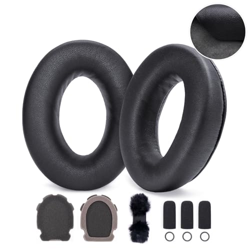 Voarmaks Auffrischungsset aus Schaffellleder, Ohrpolster, Mikrofon-Muff, Windschutzscheibe, Kopfbügelpolster, kompatibel mit Bose A20 X A10 Aviation Headset-Kopfhörer (Auffrischungsset) von Voarmaks