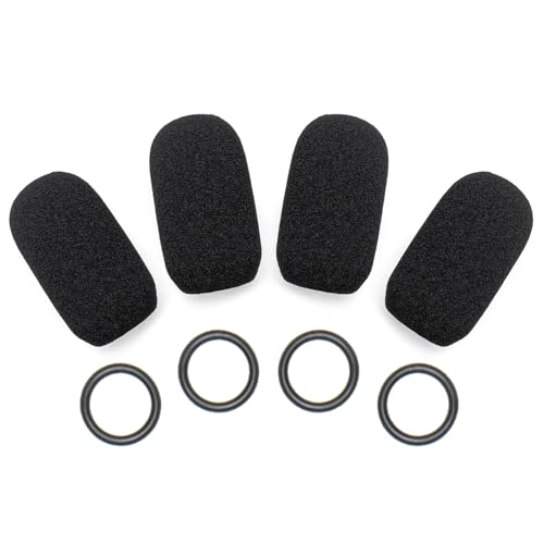Voarmaks Schaumstoff-Mikrofonabdeckung und O-Ring-Set, kompatibel mit Audeze Maxwell, Astro A50/A40 TR, Corsair Virtuoso LE/Void Pro, Razer Blackshark, Antlion Modmic Mikrofon, Rauschunterdrückung, 4 Voarmaks Schaumstoff-Mikrofonabdeckung und O-Ring-Set, kompatibel mit Audeze Maxwell, Astro A50/A40 TR, Corsair Virtuoso LE/Void Pro, Razer Blackshark, Antlion Modmic Mikrofon, Rauschunterdrückung, 4 von Voarmaks