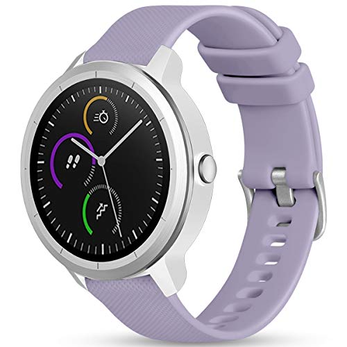 Vobafe Garmin Armband 20mm Kompatibel mit Vivoactive 3/Venu 2 Plus/Venu sq/Vivomove HR, Weiche Silikon Armbänder Sport Ersatzband für Garmin Fenix 7S/Forerunner 55/245/645 Music, Lavendel Vobafe Garmin Armband 20mm Kompatibel mit Vivoactive 3/Venu 2 Plus/Venu sq/Vivomove HR, Weiche Silikon Armbänder Sport Ersatzband für Garmin Fenix 7S/Forerunner 55/245/645 Music, Lavendel von Vobafe