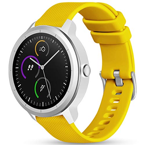Vobafe Garmin Armband 20mm Kompatibel mit Vivoactive 3/Venu 2 Plus/Venu sq/Vivomove HR, Weiche Silikon Armbänder Sport Ersatzband für Garmin Fenix 7S/Forerunner 55/245/645 Music, Mango Vobafe Garmin Armband 20mm Kompatibel mit Vivoactive 3/Venu 2 Plus/Venu sq/Vivomove HR, Weiche Silikon Armbänder Sport Ersatzband für Garmin Fenix 7S/Forerunner 55/245/645 Music, Mango von Vobafe