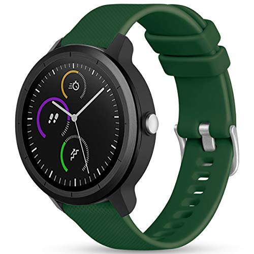 Vobafe Garmin Armband 20mm Kompatibel mit Vivoactive 3/Venu 2 Plus/Venu sq/Vivomove HR, Weiche Silikon Armbänder Sport Ersatzband für Garmin Fenix 7S/Forerunner 55/245/645 Music, Militär Grün Vobafe Garmin Armband 20mm Kompatibel mit Vivoactive 3/Venu 2 Plus/Venu sq/Vivomove HR, Weiche Silikon Armbänder Sport Ersatzband für Garmin Fenix 7S/Forerunner 55/245/645 Music, Militär Grün von Vobafe
