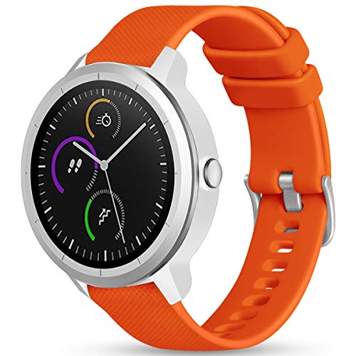 Vobafe Garmin Armband 20mm Kompatibel mit Vivoactive 3/Venu 2 Plus/Venu sq/Vivomove HR, Weiche Silikon Armbänder Sport Ersatzband für Garmin Fenix 7S/Forerunner 55/245/645 Music, Orange Vobafe Garmin Armband 20mm Kompatibel mit Vivoactive 3/Venu 2 Plus/Venu sq/Vivomove HR, Weiche Silikon Armbänder Sport Ersatzband für Garmin Fenix 7S/Forerunner 55/245/645 Music, Orange von Vobafe