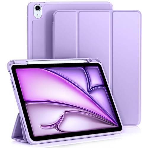 Vobafe Hülle Kompatibel mit iPad Air 5 2022 Hülle/iPad Air 4 2020 Hülle (10,9 Zoll), Trifold Ständer Schutzhülle mit Stifthalter - Unterstützt 2. Gen iPencil Aufladen, Lavendel von Vobafe
