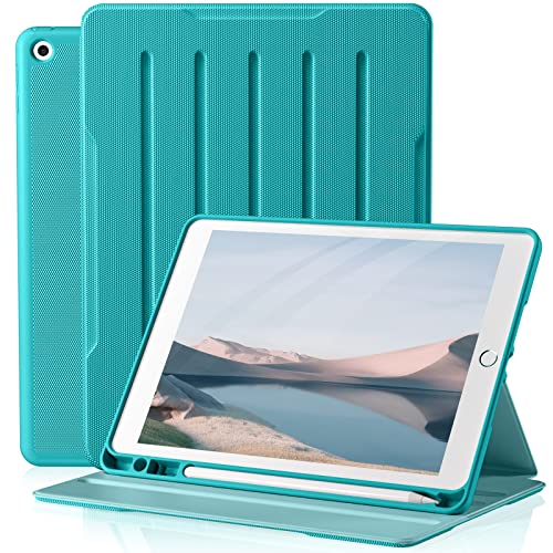 Vobafe Hülle für iPad 9. 8. 7. Generation, iPad 10.2 Hülle PU Leder Smart Cover mit Stifthalter, Auto Schlaf/Wach, Multi Winkel Ständer, Stoßfeste Schutzhülle für iPad 10.2 Zoll 2021/2020/2019 von Vobafe